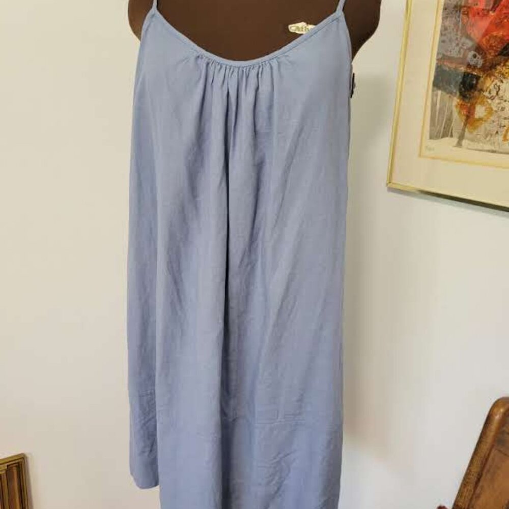 Free Assembly Strappy Blue Linen Sundress Size XXL - Picture 4 of 5